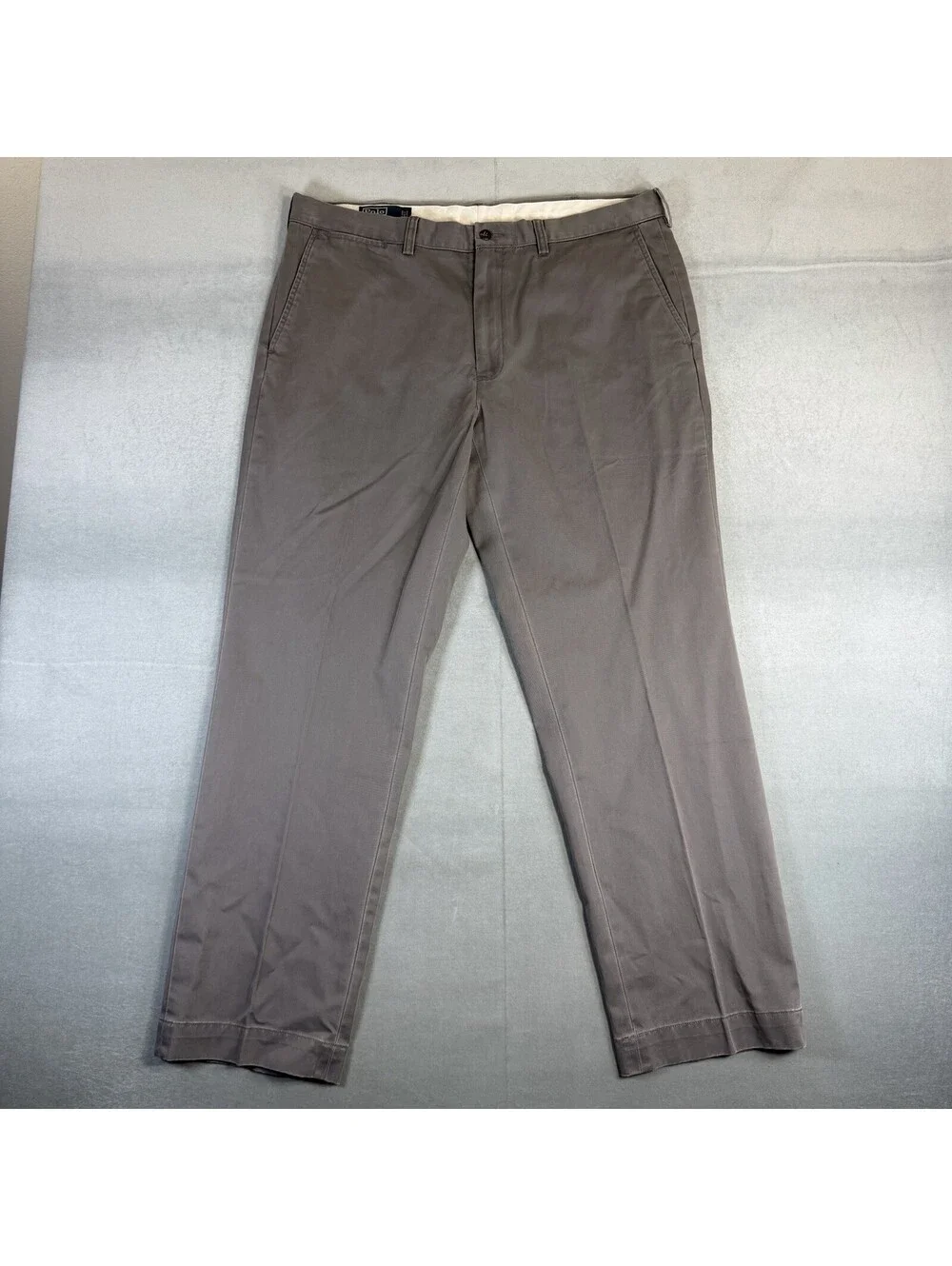 Polo Ralph Lauren Chino Pants Mens 38x32 Gray Preston Straight Twill Vintage